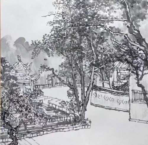 长沙市美协国画艺委会走进湘西龙山惹巴拉写生线上作品展(图8)